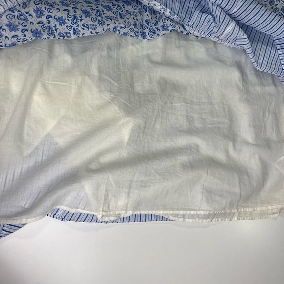 J. Crew Women's Blue and White Tiered Floral Midi A‎ Line Dress Size 3X NWT - Picture 12 of 12